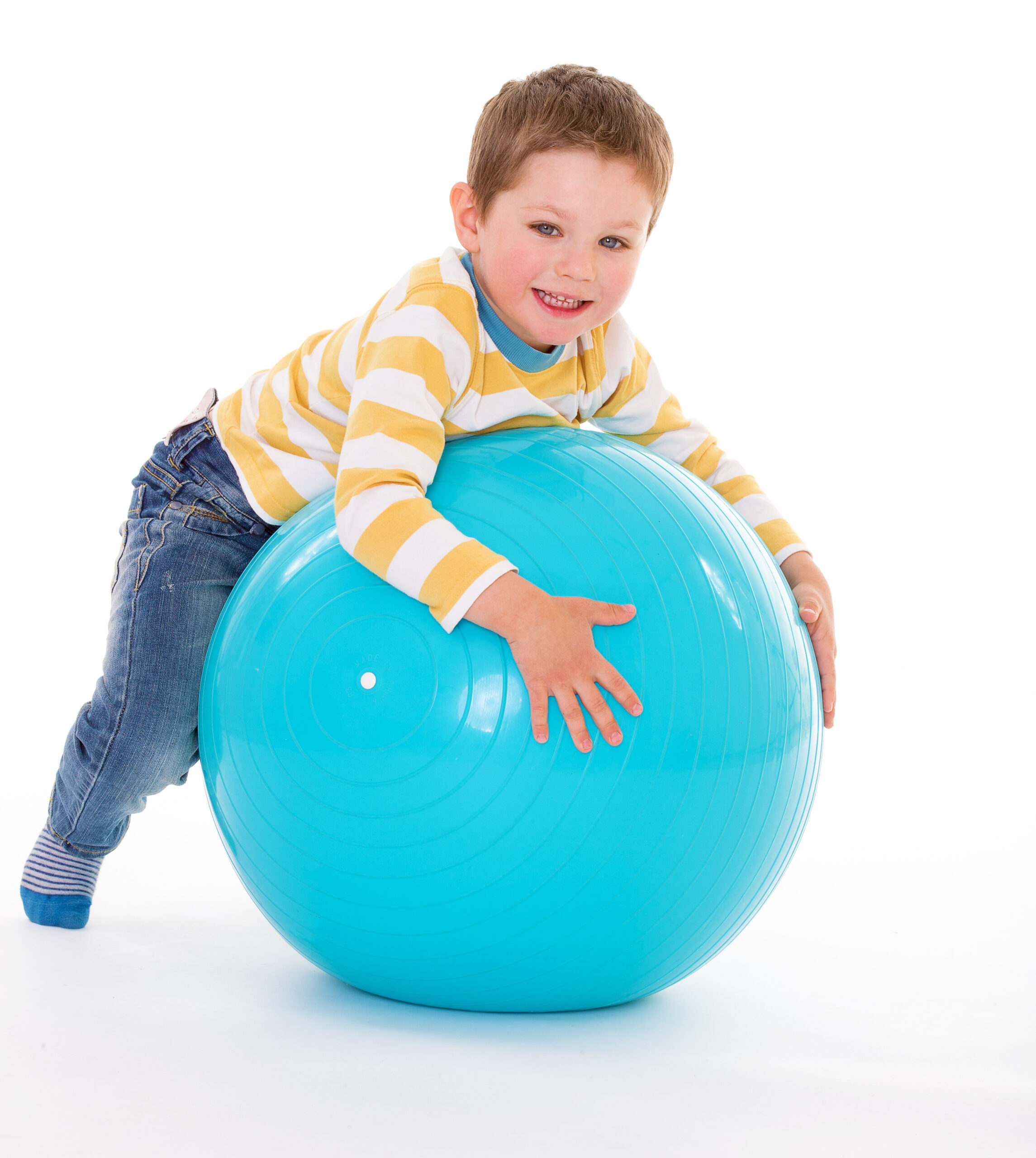 Little,Boy,With,A,Big,Ball.isolated,On,White,Background.