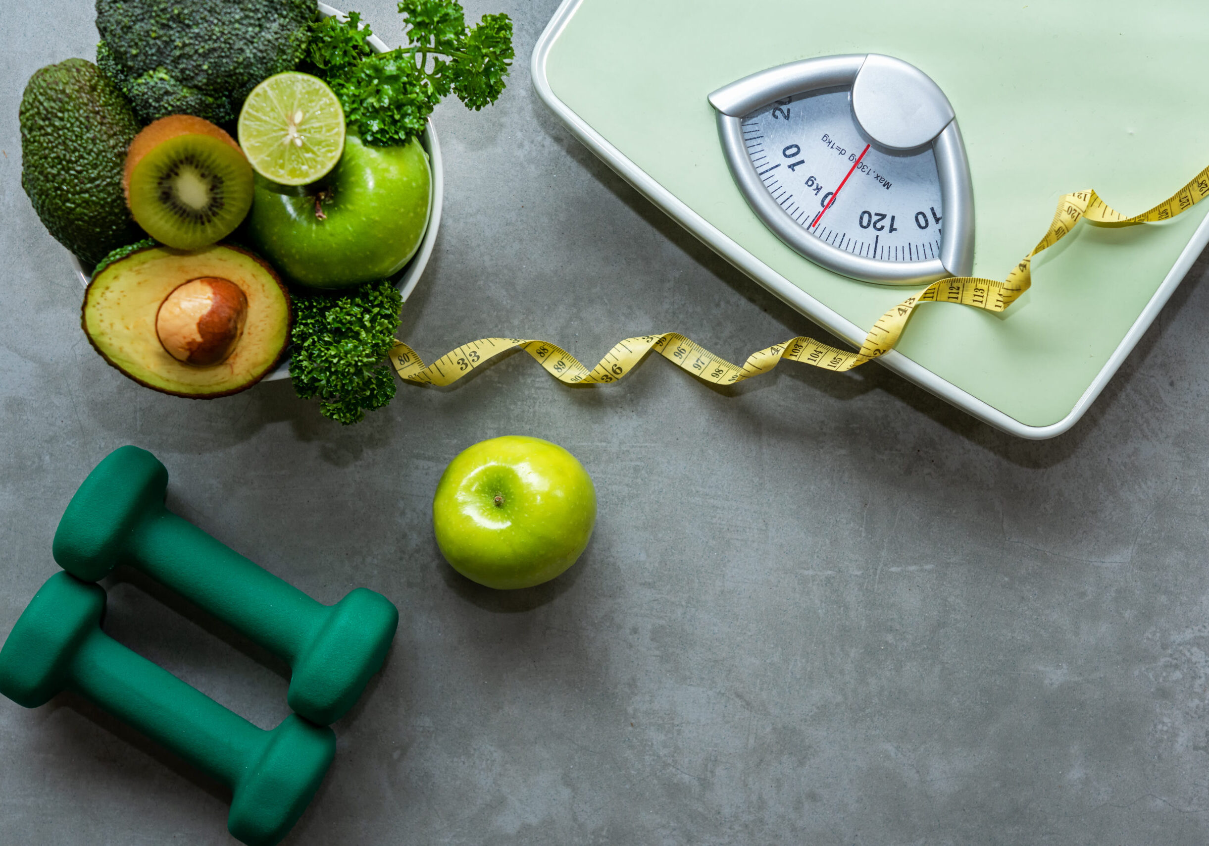 Diet,And,Healthy,Life,Loss,Weight,Slim,Concept.,Organic,Green